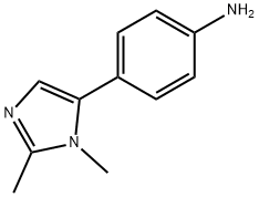 4-(1,2-二甲基1H咪唑-5-基)苯胺 结构式