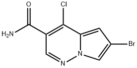 6-bromo-4-chloropyrrolo[1,2-b]pyridazine-3-carboxamide 结构式