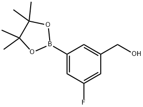 3-氟-5-(羟甲基)苯硼酸频那醇酯 结构式