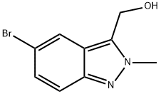 (5-溴-2-甲基-2H-吲唑-3-基)甲醇 结构式