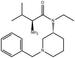 (S)-2-Amino-N-((R)-1-benzyl-piperidin-3-yl)-N-ethyl-3-methyl-butyramide 结构式