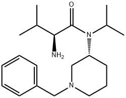 (S)-2-Amino-N-((R)-1-benzyl-piperidin-3-yl)-N-isopropyl-3-methyl-butyramide 结构式