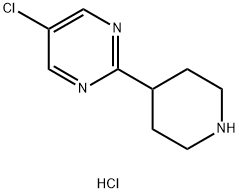 5-氯-2-(哌啶-4-基)嘧啶盐酸盐 结构式