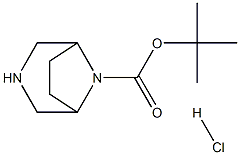 3,8-二氮杂双环[3.2.1]辛烷-8-羧酸叔丁酯盐酸盐 结构式