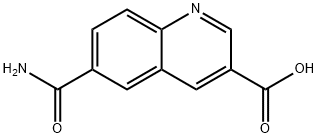 6-氨基甲酰喹啉-3-羧酸 结构式