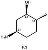 (1R,2R,5R)-5-氨基-2-甲基环己醇盐酸盐 结构式