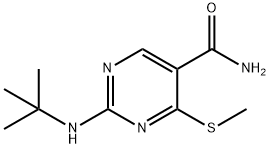 2-(tert-butylamino)-4-(methylthio)pyrimidine-5-carboxamide 结构式
