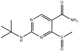 2-(tert-butylamino)-4-(methylsulfinyl)pyrimidine-5-carboxamide 结构式