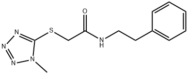 2-[(1-methyl-1H-tetrazol-5-yl)sulfanyl]-N-(2-phenylethyl)acetamide 结构式