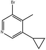 5-溴-3-环丙基-4-甲基吡啶 结构式