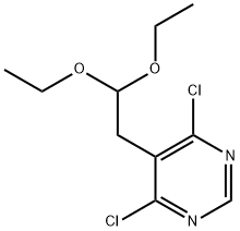 4,6-二氯-5-(2,2-二乙氧基乙基)嘧啶 结构式