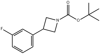 3-(3-氟苯基)氮杂环丁烷-1-甲酸叔丁酯 结构式