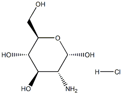 (2S,3R,4R,5S,6R)-3-amino-6-(hydroxymethyl)tetrahydro-2H-pyran-2,4,5-triol hydrochloride 结构式