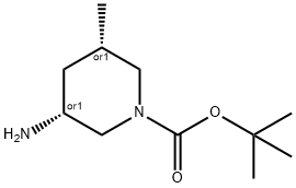 tert-butyl cis-3-amino-5-methylpiperidine-1-carboxylate 结构式