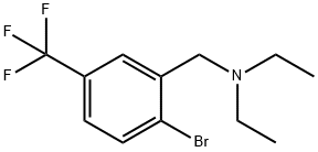 2-溴-N,N-二乙基-5-(三氟甲基)苯甲胺 结构式