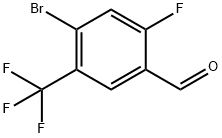 2-氟-4-溴-5-三氟甲基苯甲醛 结构式