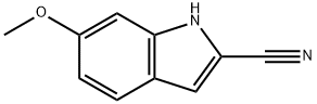 6-甲氧基-1H-吲哚-2-甲腈 结构式