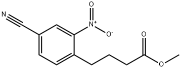 4-(4-氰基-2-硝基苯基)丁酸甲酯 结构式