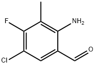 2-氨基-4-氟-5-氯-3-甲基-苯甲醛 结构式