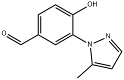 4-hydroxy-3-(5-methyl-1H-pyrazol-1-
yl)benzaldehyde 结构式