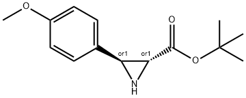 trans-tert-Butyl 3-(4-methoxyphenyl)aziridine-2-carboxylate 结构式