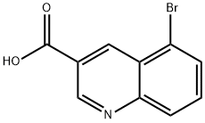 5-溴喹啉-3-羧酸 结构式