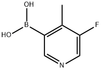 (5-氟-4-甲基吡啶-3-基)硼酸 结构式