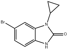 6-溴-1-环丙基-1H-苯并[D]咪唑-2(3H)-酮 结构式