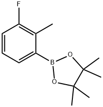 2-(3-氟-2-甲基苯基)-4,4,5,5-四甲基-1,3,2-二氧杂硼烷 结构式