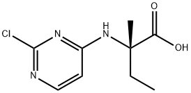 (R)-2-((2-chloropyrimidin-4-yl)amino)-2-methylbutanoicacid 结构式