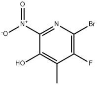 6-溴-5-氟-4-甲基-2-硝基-3-吡啶醇 结构式