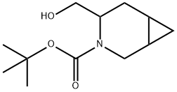 tert-butyl 4-(hydroxymethyl)-3-aza-bicyclo[4.1.0]heptane-3-carboxylate 结构式