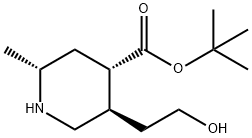 (2R,4S,5R)-2-甲基-4-BOC-5-(2-羟乙基)哌啶 结构式