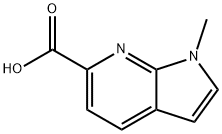 1-methyl-1H-pyrrolo[2,3-b]pyridine-6-carboxylic acid 结构式