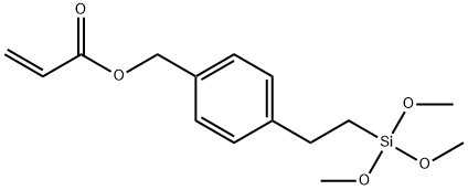4-[2-(三甲氧基硅基)乙基]苯基] 2-丙烯酸甲酯 结构式