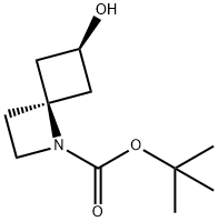 tert-butyl cis-6-hydroxy-1-azaspiro[3.3]heptane-1-carboxylate 结构式