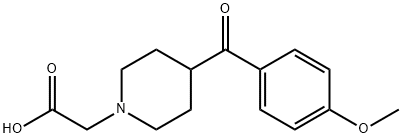 2-(4-(4-甲氧基苯甲酰基)哌啶-1-基)乙酸 结构式
