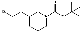 tert-butyl 3-(2-mercaptoethyl)piperidine-1-carboxylate 结构式