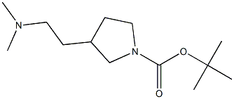 tert-butyl 3-(2-(dimethylamino)ethyl)pyrrolidine-1-carboxylate 结构式