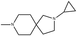 2-cyclopropyl-8-methyl-2,8-diazaspiro[4.5]decane 结构式