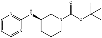 (R)-3-(嘧啶-2-基氨基)哌啶-1-羧酸叔丁酯 结构式