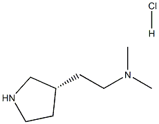 (S)-N,N-二甲基-2-(3-吡咯烷基)乙胺盐酸盐 结构式