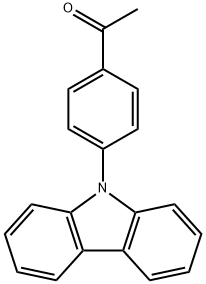 1-[4-(9H-咔唑-9-基)苯基]-乙酮 结构式