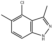 4-chloro-3,5-dimethyl-1H-Indazole 结构式