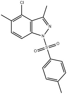 4-chloro-3,5-dimethyl-1-tosyl-1H-indazole 结构式