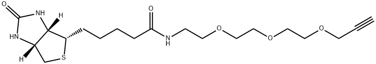 5-((3AS,4S,6AR)-2-氧代六氢-1H-噻吩并[3,4-D]咪唑-4-基)-N-(2-(2-(2-(丙-2-炔-1-基氧基)乙氧基)乙氧基)乙基)戊酰胺 结构式