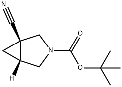 tert-butyl(1R,5R)-1-cyano-3-azabicyclo[3.1.0]hexane-3-carboxylate 结构式