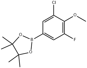 2-(3-氯-5-氟-4-甲氧基苯基)-4,4,5,5-四甲基-1,3,2-二氧杂硼烷 结构式