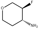 (3S,4R)-3-fluorooxan-4-amine hydrochloride 结构式