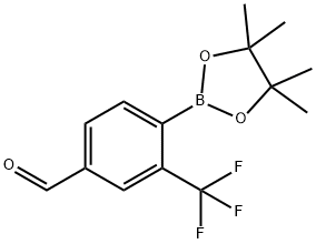 4-Formyl-2-(trifluoromethyl)phenylboronic acid pinacol ester 结构式